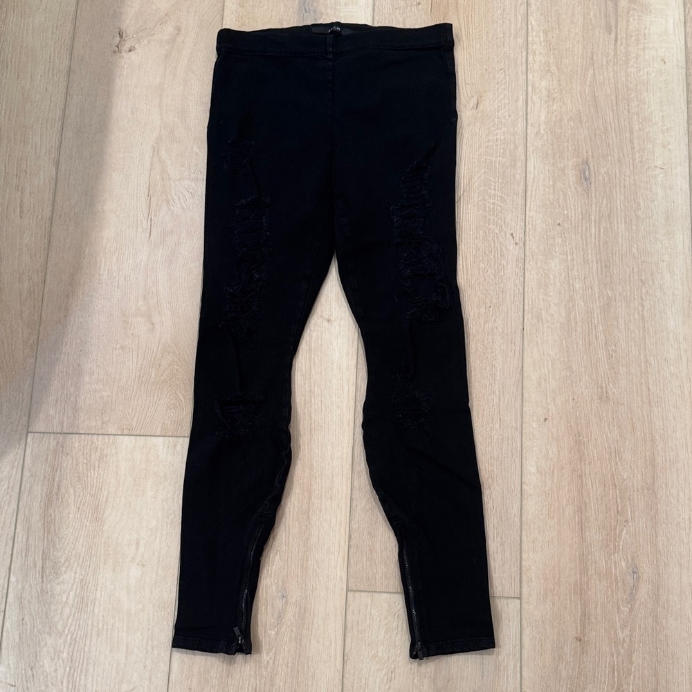 Joe’s Jeans Black Women's Jeans Destroyed Stretch Jeggings Small
